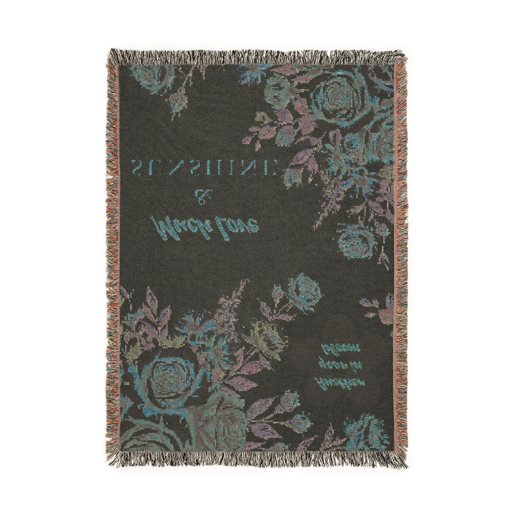 Floral Woven Cotton Blanket — "Much Love and Sunshine" Baby & Kids Decorative Throw