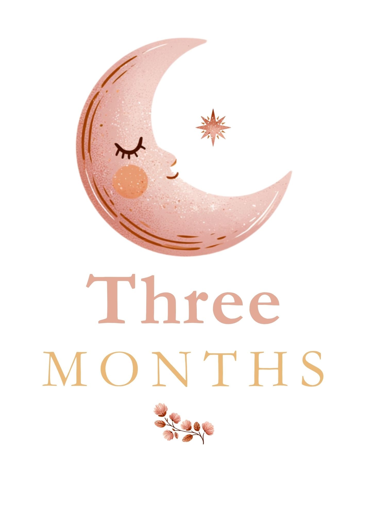 Print Ready - Digital Download | Celestial Baby Milestone Cards – Set of 20 | Scandinavian Minimalist Nursery Design