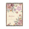Floral Woven Cotton Blanket — "Much Love and Sunshine" Baby & Kids Decorative Throw