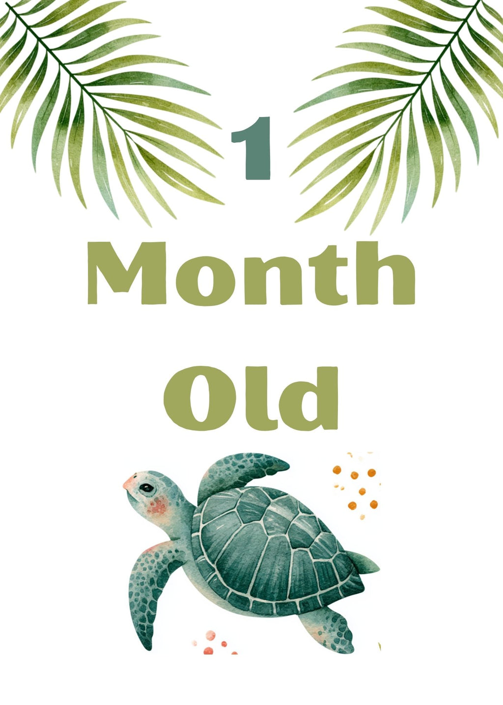 Print Ready - Digital Download | Ocean & Tropical 5x7 Baby Milestone Cards (20-Card Set)