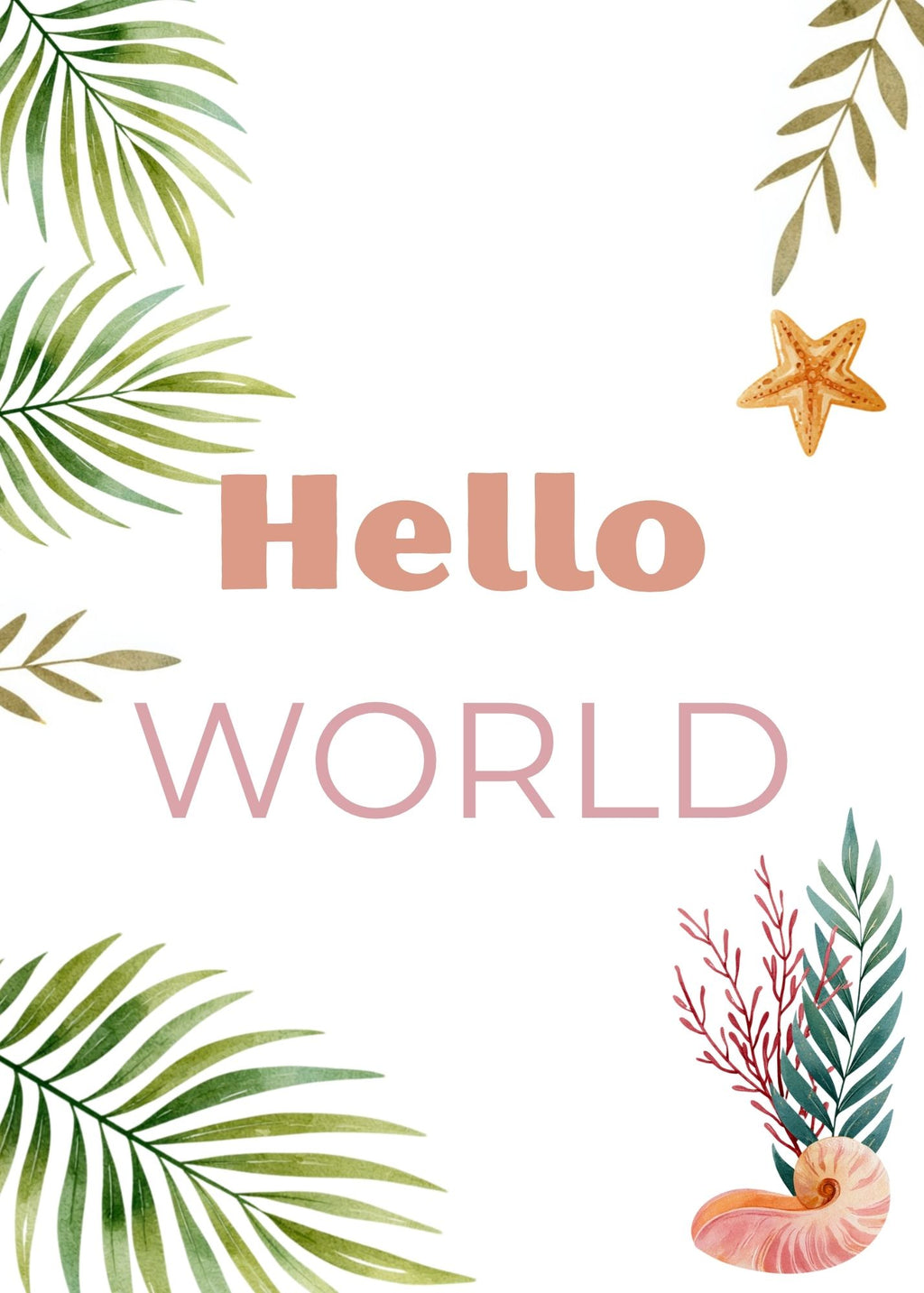 Print Ready - Digital Download | Ocean & Tropical 5x7 Baby Milestone Cards (20-Card Set)