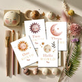 Print Ready - Digital Download | Celestial Baby Milestone Cards – Set of 20 | Scandinavian Minimalist Nursery Design