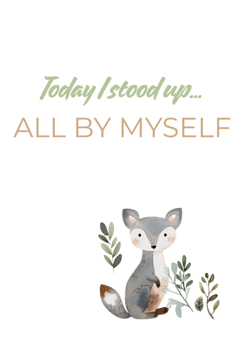 Print Ready - Digital Download | Woodland Baby Milestone Cards | Set of 20 Watercolor Growth Tracking Cards