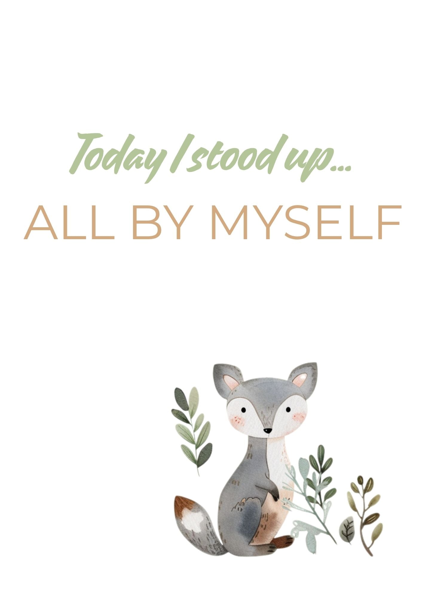 Print Ready - Digital Download | Woodland Baby Milestone Cards | Set of 20 Watercolor Growth Tracking Cards