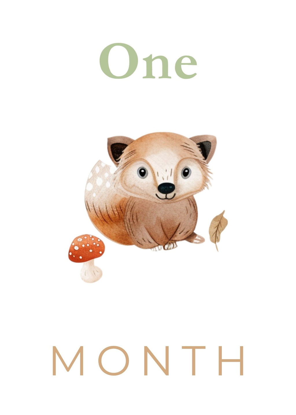 Print Ready - Digital Download | Woodland Baby Milestone Cards | Set of 20 Watercolor Growth Tracking Cards
